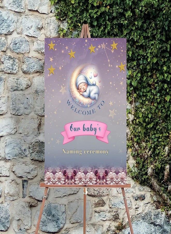 ثيم ماي بارتي تصميم حفل تسمية المولود | لافتات ترحيبية | لافتات ترحيبية مخصصة لحفل التسمية | ترحيب شخصي - Image 1